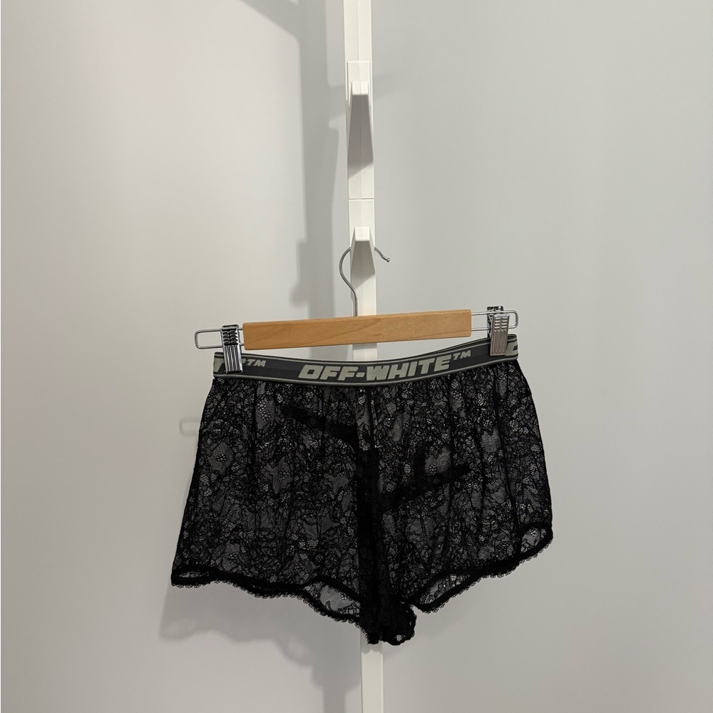 Off-White Black Lace Shorts